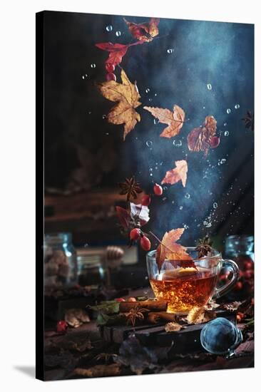 Briar Tea With Autumn Swirl-Dina Belenko-Stretched Canvas