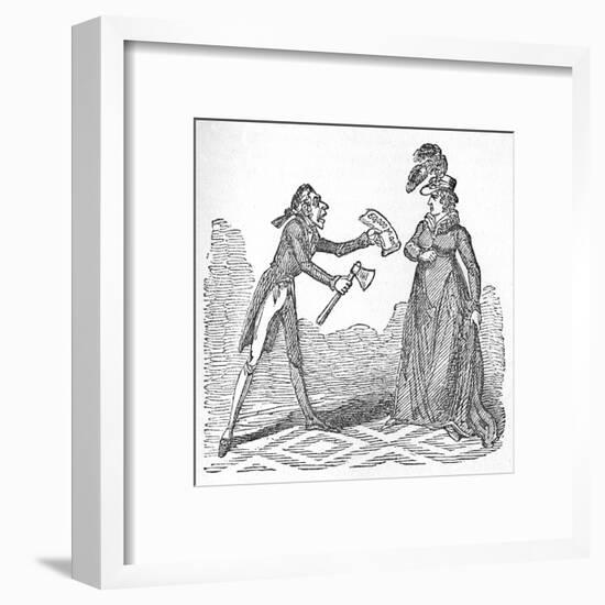 Bribing Caroline-George Cruikshank-Framed Art Print