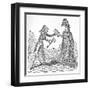 Bribing Caroline-George Cruikshank-Framed Art Print