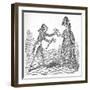 Bribing Caroline-George Cruikshank-Framed Art Print