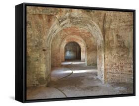 Brick Arches and Gun Placements in a Civil War Era Fort Pickens in the Gulf Islands National Seasho-Colin D Young-Framed Stretched Canvas