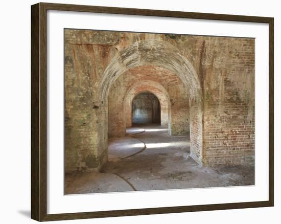 Brick Arches and Gun Placements in a Civil War Era Fort Pickens in the Gulf Islands National Seasho-Colin D Young-Framed Photographic Print