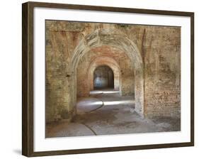 Brick Arches and Gun Placements in a Civil War Era Fort Pickens in the Gulf Islands National Seasho-Colin D Young-Framed Photographic Print