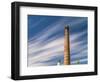 Brick chimney in front of clouds-enricocacciafotografie-Framed Photographic Print