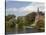 Brick Church on Minnewater Lake, Bruges, Belgium-Kymri Wilt-Stretched Canvas