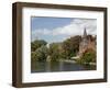 Brick Church on Minnewater Lake, Bruges, Belgium-Kymri Wilt-Framed Photographic Print