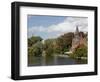 Brick Church on Minnewater Lake, Bruges, Belgium-Kymri Wilt-Framed Photographic Print