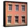 Brick Facade of 19th Century Building with Ornate Stonework Around Windows-Walker Evans-Framed Stretched Canvas