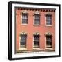 Brick Facade of 19th Century Building with Ornate Stonework Around Windows-Walker Evans-Framed Photographic Print