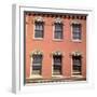 Brick Facade of 19th Century Building with Ornate Stonework Around Windows-Walker Evans-Framed Photographic Print