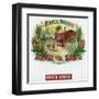 Brick House Brand Cigar Box Label-Lantern Press-Framed Art Print