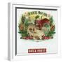 Brick House Brand Cigar Box Label-Lantern Press-Framed Art Print