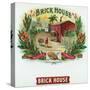 Brick House Brand Cigar Box Label-Lantern Press-Stretched Canvas