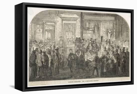 Brick Lane Market 1861-null-Framed Stretched Canvas