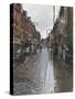 Brick Lane, Rain, 2010-Peter Brown-Stretched Canvas