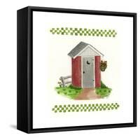 Brick Outhouse-Debbie McMaster-Framed Stretched Canvas