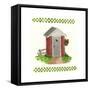 Brick Outhouse-Debbie McMaster-Framed Stretched Canvas