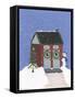 Brick Outhouse-Debbie McMaster-Framed Stretched Canvas