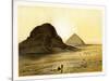 Brick Pyramids of Dashur, Egypt, C1870-W Dickens-Stretched Canvas