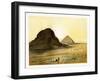 Brick Pyramids of Dashur, Egypt, C1870-W Dickens-Framed Giclee Print