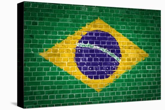 Brick Wall Brazil-Tonygers-Stretched Canvas