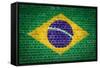 Brick Wall Brazil-Tonygers-Framed Stretched Canvas