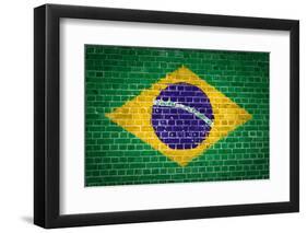 Brick Wall Brazil-Tonygers-Framed Photographic Print