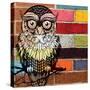 Brick Wall Owl-Piper Ballantyne-Stretched Canvas