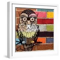 Brick Wall Owl-Piper Ballantyne-Framed Art Print