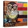 Brick Wall Owl-Piper Ballantyne-Stretched Canvas