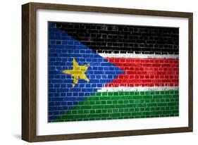 Brick Wall South Sudan-Tonygers-Framed Art Print