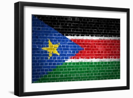 Brick Wall South Sudan-Tonygers-Framed Art Print