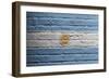 Brick Wall With A Painting Of A Flag, Argentina-Micha Klootwijk-Framed Art Print