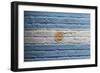 Brick Wall With A Painting Of A Flag, Argentina-Micha Klootwijk-Framed Art Print