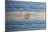 Brick Wall With A Painting Of A Flag, Argentina-Micha Klootwijk-Mounted Art Print