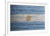 Brick Wall With A Painting Of A Flag, Argentina-Micha Klootwijk-Framed Art Print