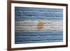 Brick Wall With A Painting Of A Flag, Argentina-Micha Klootwijk-Framed Art Print