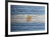 Brick Wall With A Painting Of A Flag, Argentina-Micha Klootwijk-Framed Art Print