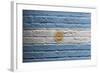 Brick Wall With A Painting Of A Flag, Argentina-Micha Klootwijk-Framed Art Print