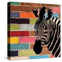 Brick Wall Zebra-Piper Ballantyne-Stretched Canvas