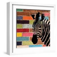 Brick Wall Zebra-Piper Ballantyne-Framed Art Print