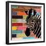 Brick Wall Zebra-Piper Ballantyne-Framed Art Print