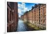 Brick Warehouses Of Speicherstadt, Hamburg-George Oze-Framed Photographic Print