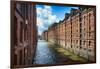 Brick Warehouses Of Speicherstadt, Hamburg-George Oze-Framed Photographic Print