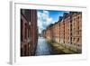 Brick Warehouses Of Speicherstadt, Hamburg-George Oze-Framed Photographic Print