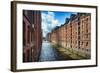 Brick Warehouses Of Speicherstadt, Hamburg-George Oze-Framed Photographic Print