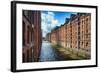 Brick Warehouses Of Speicherstadt, Hamburg-George Oze-Framed Photographic Print