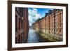 Brick Warehouses Of Speicherstadt, Hamburg-George Oze-Framed Photographic Print