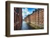 Brick Warehouses Of Speicherstadt, Hamburg-George Oze-Framed Photographic Print