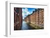 Brick Warehouses Of Speicherstadt, Hamburg-George Oze-Framed Photographic Print